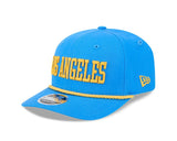 Los Angeles Chargers Wordmark Blue 9SEVENTY Rope Stretch - Snap Hat - New Era - 237404109