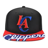Los Angeles Clippers Script Color block Adjustable Snapback Hat - Mitchell & Ness - 