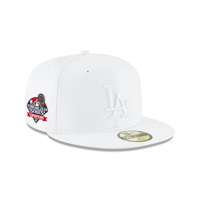 Los Angeles Dodgers 2024 White World Series Champions Side Patch 59FIFTY Fitted - New Era - 