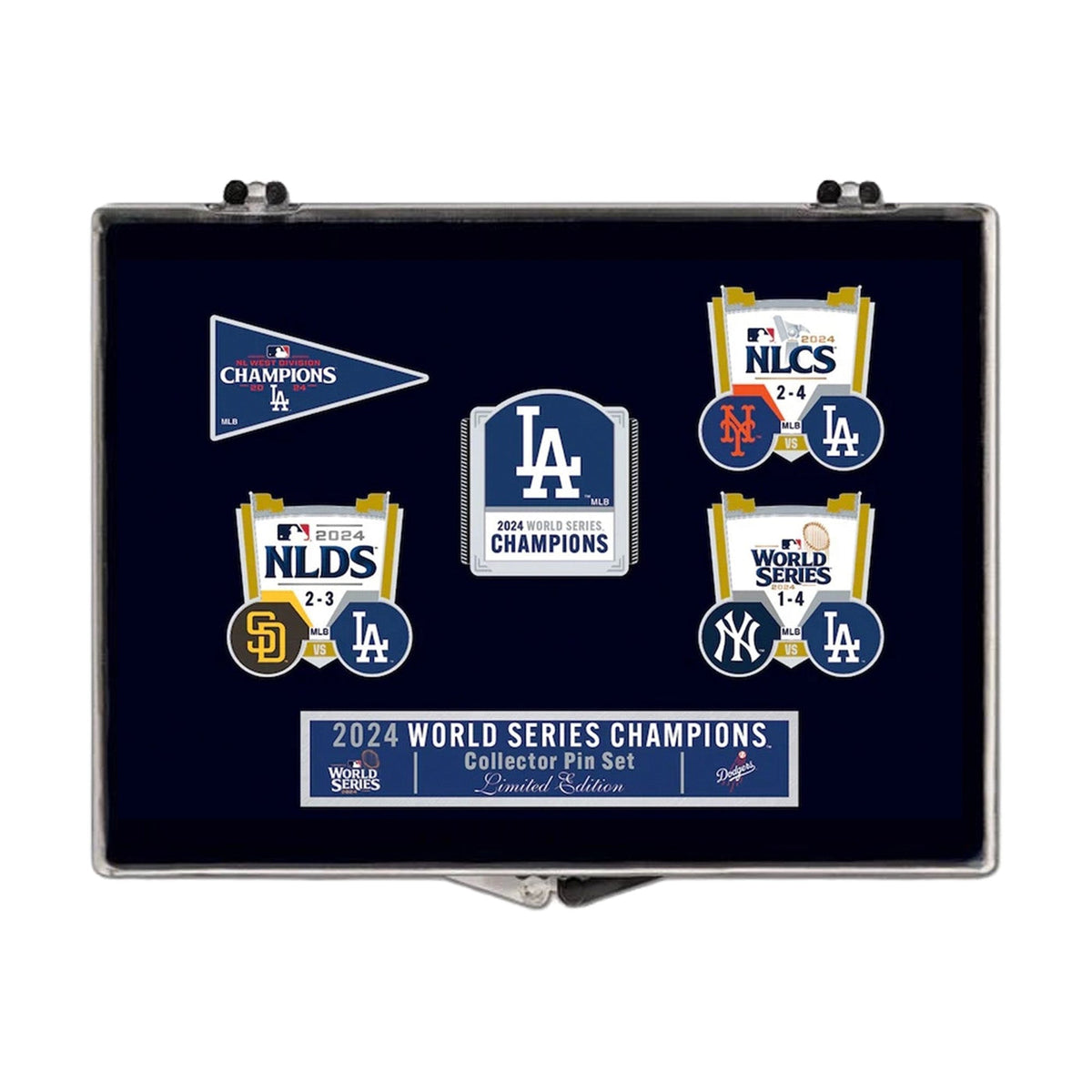 Los Angeles Dodgers 2024 World Series Champions 5-Pin Collector Set - Wincraft - 31210641114