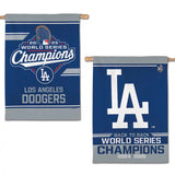 Los Angeles Dodgers 2025 Back - to - Back World Series Champions Double - Sided House Flag - Wincraft - 