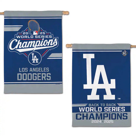 Los Angeles Dodgers 2025 Back - to - Back World Series Champions Double - Sided House Flag - Wincraft - 