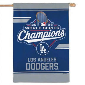 Los Angeles Dodgers 2025 Back - to - Back World Series Champions Double - Sided House Flag - Wincraft - 