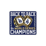 Los Angeles Dodgers 2025 Back To Back World Series Champs Ring Patch Royal 59FIFTY - New Era - 