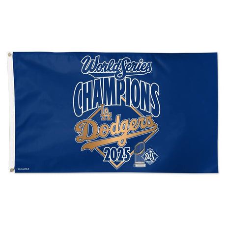 Los Angeles Dodgers 2025 World Series Champions 3' x 5' Deluxe Flag - Wincraft - 
