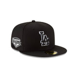 Los Angeles Dodgers 2025 World Series Champions Black & White Outline 59FIFTY Fitted Hat - New Era - 