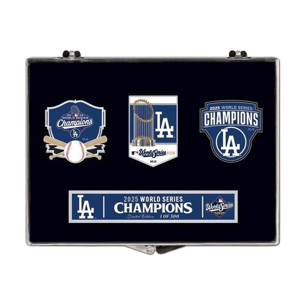 Los Angeles Dodgers 2025 World Series Champions Limited Edition 3-Pin Collector Set - Wincraft - 31221141107