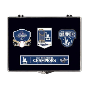 Los Angeles Dodgers 2025 World Series Champions Limited Edition 3-Pin Collector Set - Wincraft - 31221141107
