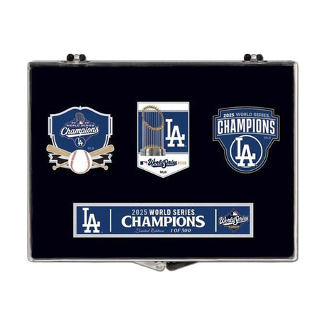 Los Angeles Dodgers 2025 World Series Champions Limited Edition 3-Pin Collector Set - Wincraft - 31221141107