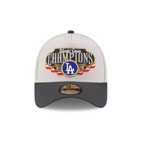 Los Angeles Dodgers 2025 World Series Champions Locker Room A - Frame 9FORTY Adjustable Hat - New Era - 