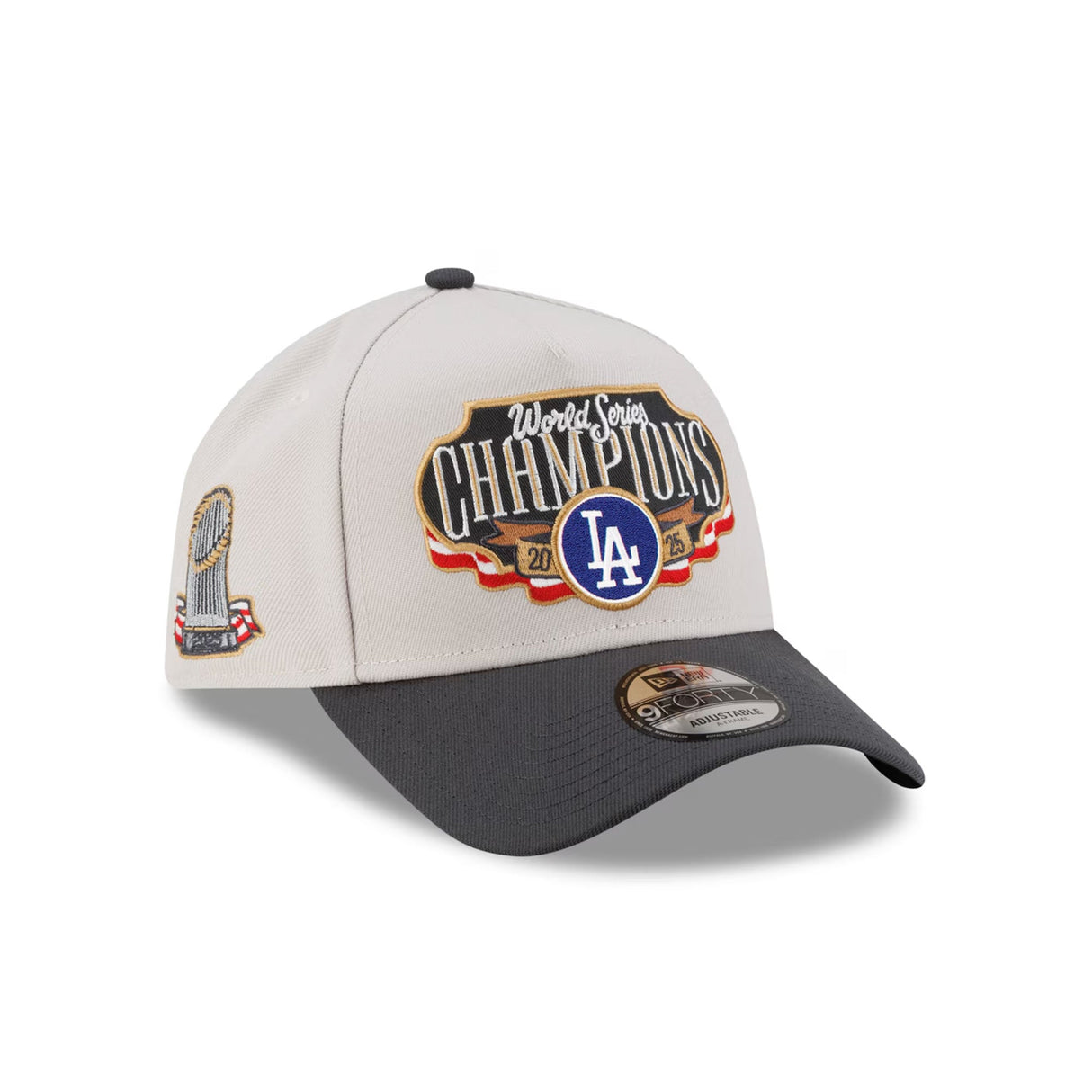 Los Angeles Dodgers 2025 World Series Champions Locker Room A - Frame 9FORTY Adjustable Hat - New Era - 