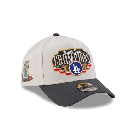 Los Angeles Dodgers 2025 World Series Champions Locker Room A - Frame 9FORTY Adjustable Hat - New Era - 