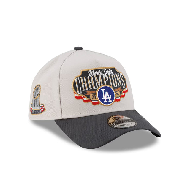 Los Angeles Dodgers 2025 World Series Champions Locker Room A - Frame 9FORTY Adjustable Hat - New Era - 