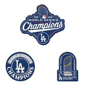 Los Angeles Dodgers 2025 World Series Champions Magnet Set - 3" - Wincraft - 
