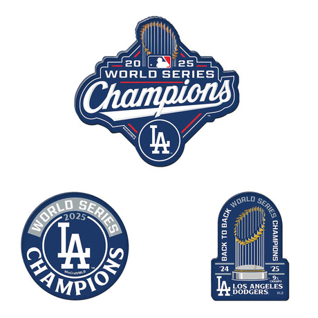 Los Angeles Dodgers 2025 World Series Champions Magnet Set - 3" - Wincraft - 