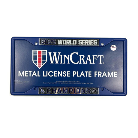 Los Angeles Dodgers 2025 World Series Champions Metal License Plate Frame - Wincraft - 