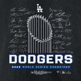 Los Angeles Dodgers 2025 World Series Champions Signature Roster Black T-Shirt - Fanatics - 