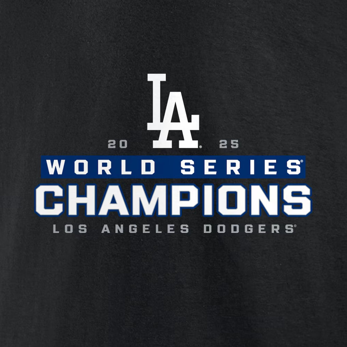 Los Angeles Dodgers 2025 World Series Champions Signature Roster Black T-Shirt - Fanatics - 