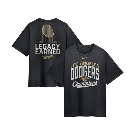 Los Angeles Dodgers 2026 Legacy Earned Black Heavyweight Nike T-Shirt - Nike - 312304411201