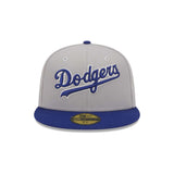Los Angeles Dodgers 50th Anniversary Gray & Blue 59FIFTY Fitted Hat - New Era - 23332641101