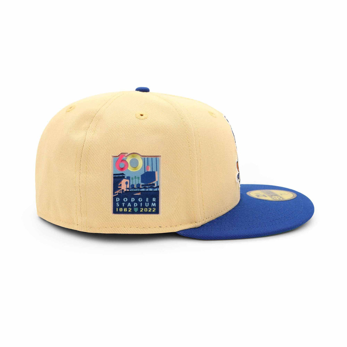 Los Angeles Dodgers 60th Anniversary Stadium Patch Beige 59FIFTY Fitted Hat - New Era - 23338241102