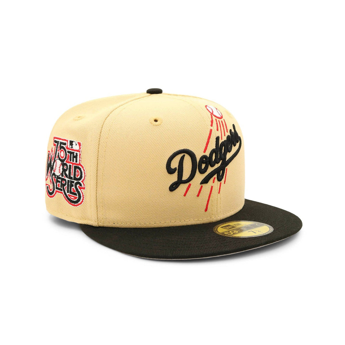 Los Angeles Dodgers 75th World Series Patch 59FIFTY Fitted Hat - New Era - 23082541113