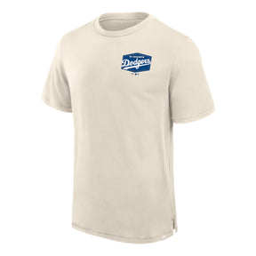 Los Angeles Dodgers 9X World Series Champions Beige T-Shirt - Fanatics - 312206411809