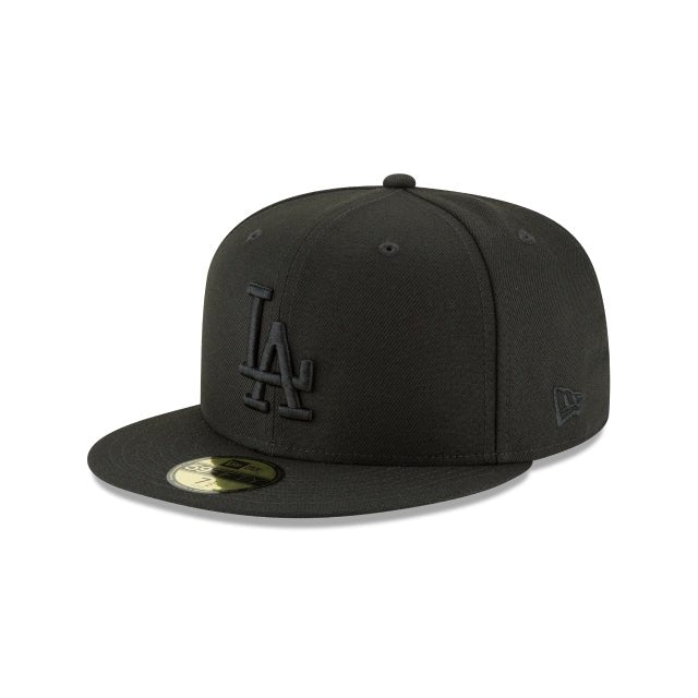 Los Angeles Dodgers Authentic Collection Black On Black 59FIFTY