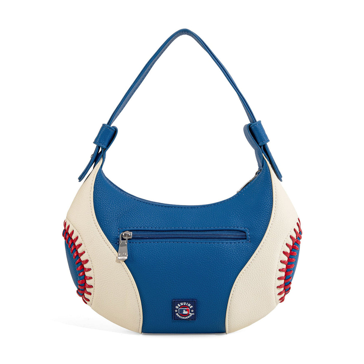 Los Angeles Dodgers Baseball Stitch Blue Hobo Shoulder Bag - Montana West - 221102411