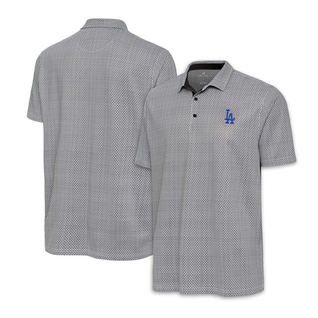 Los Angeles Dodgers Black & White Antigua Intersect Polo - Antigua - 