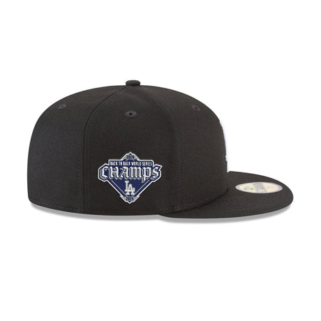 Los Angeles Dodgers Black & White Back - to - Back Champions Patch New Era 59FIFTY - New Era - 