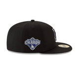 Los Angeles Dodgers Black & White Back - to - Back Champions Patch White Outline 59FIFTY - New Era - 