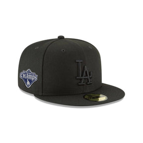 Los Angeles Dodgers Blackout Back - to - Back Champions Patch New Era 59FIFTY - New Era - 