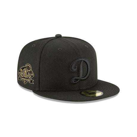 Los Angeles Dodgers Blackout “D” 2024 Champions Patch New Era 59FIFTY - New Era - 