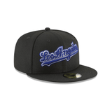 Los Angeles Dodgers Cooperstown Script Black 59FIFTY Fitted Hat - New Era - 23337741112