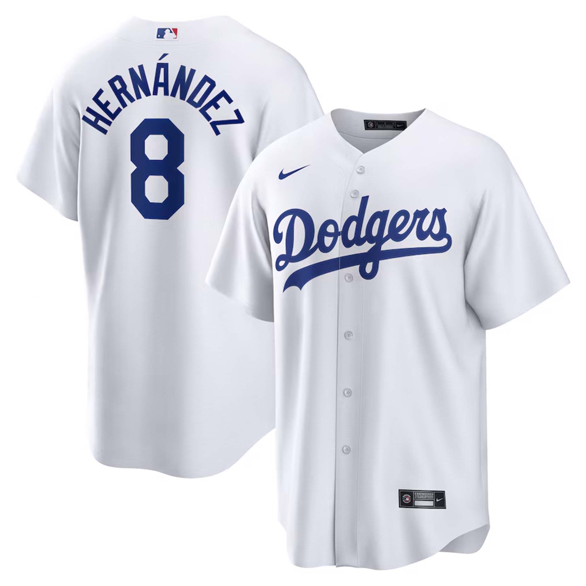 Dodgers ユニフォーム HERNÁNDEZ 8 Los Angeles Dodgers Enrique Hernãndez Nike White Jersey