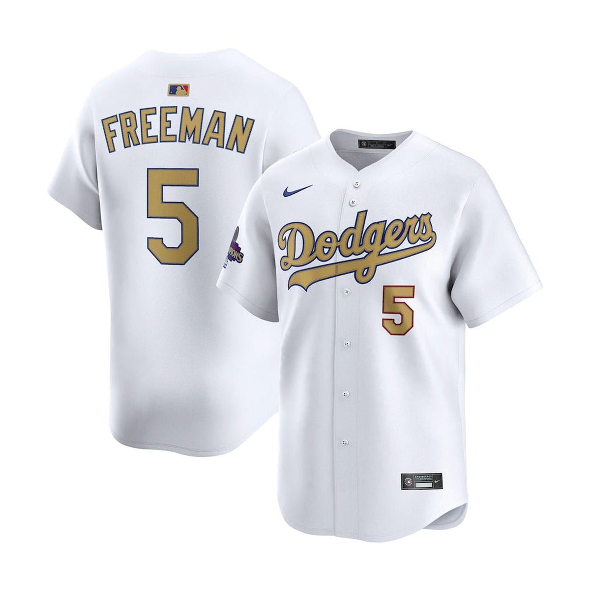 Los Angeles Dodgers Freddie Freeman 2024 World Series Champs White Limited Jersey - Nike - 31211641117
