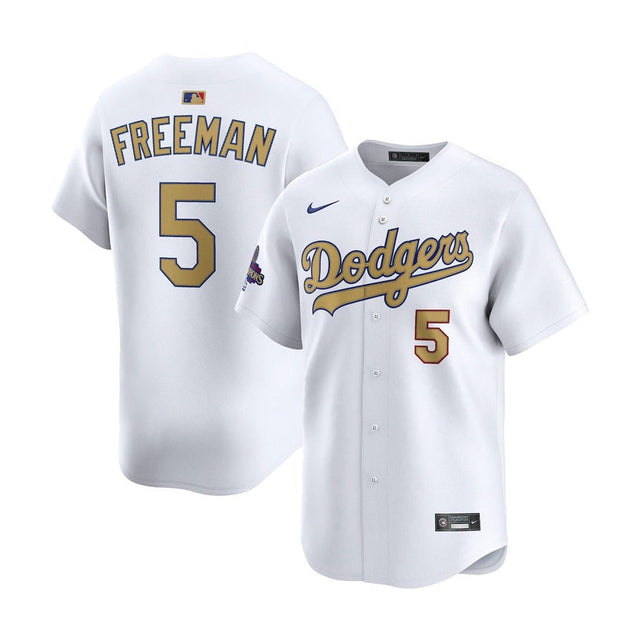 Los Angeles Dodgers Freddie Freeman 2024 World Series Champs White Limited Jersey - Nike - 31211641117