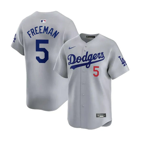 Los Angeles Dodgers Freddie Freeman Gray Road Stadium Jersey - Nike - 235905411217