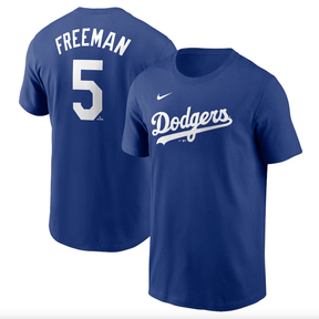 Los Angeles Dodgers Freddie Freeman Nike Royal Fuse Name & Number T-Shirt - Nike - 