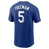 Los Angeles Dodgers Freddie Freeman Nike Royal Fuse Name & Number T-Shirt - Nike - 