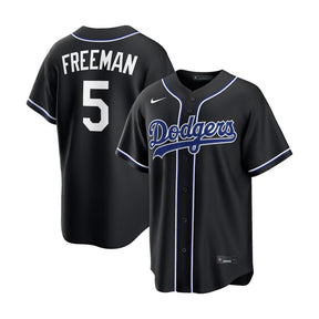 Los Angeles Dodgers Freddie Freeman Replica Black Out Jersey - Nike - 233201411333