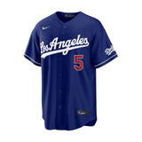 Los Angeles Dodgers Freddie Freeman Royal Blue Nike Stadium Jersey - Nike - 235905411201