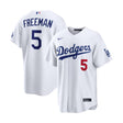Los Angeles Dodgers Freddie Freeman White Home Stadium Jersey - Nike - 235905411209