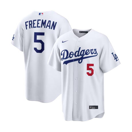 Los Angeles Dodgers Freddie Freeman White Home Stadium Jersey - Nike - 235905411209
