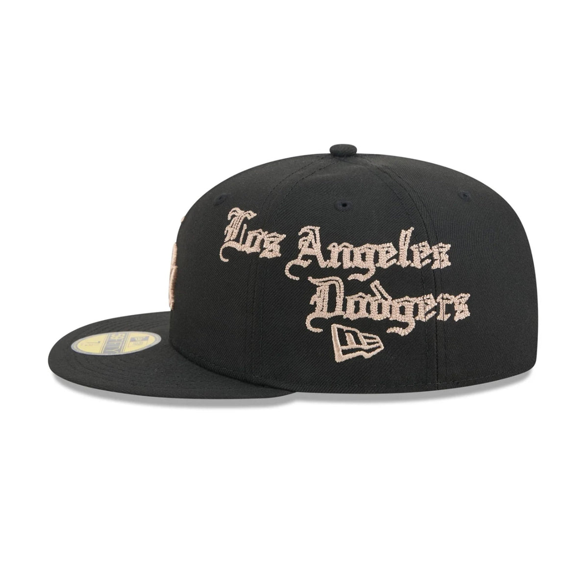 Los Angeles Dodgers Gothic Lettering Black 59FIFTY Fitted Hat - New Era - 23014341101