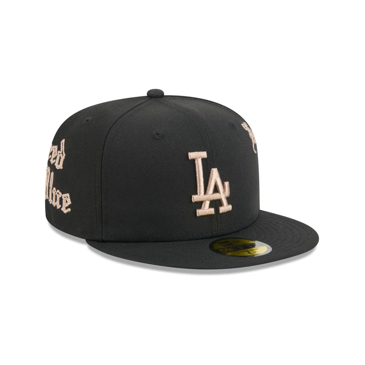 Los Angeles Dodgers Gothic Lettering Black 59FIFTY Fitted Hat - New Era - 23014341101
