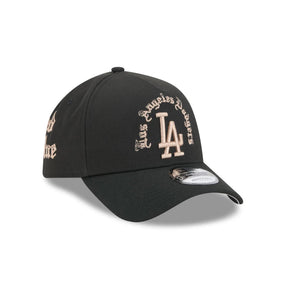 Los Angeles Dodgers Gothic Lettering Black 9FORTY A-Frame Snapback Hat - New Era - 230144411