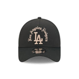 Los Angeles Dodgers Gothic Lettering Black 9FORTY A-Frame Snapback Hat - New Era - 230144411