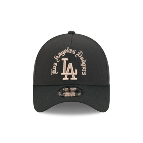 Los Angeles Dodgers Gothic Lettering Black 9FORTY A-Frame Snapback Hat - New Era - 230144411